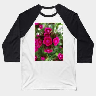 Blossoming garden carnation, magenta color print Baseball T-Shirt